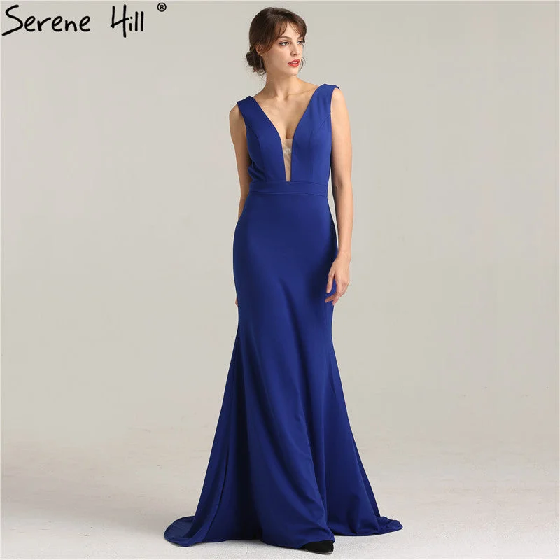 On Sale No Return No Refund Sale Satin Sexy Mermaid Prom Dresses Long Deep-V Fashion Elegant Vestidos Festa Curto LA6106 On Sale No Return No Refund Sale Satin Sexy Mermaid Prom Dresses Long Deep-V Fashion Elegant Vestidos Festa Curto LA6106