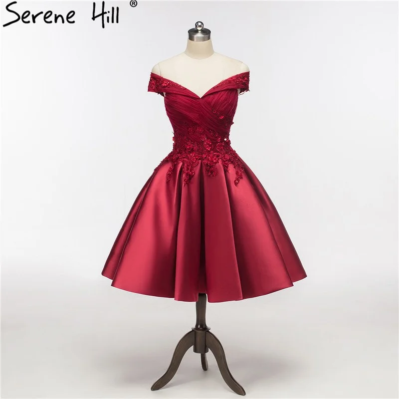 Wine Red Satin Cheap Evening Dresses Sleeveless HA2077