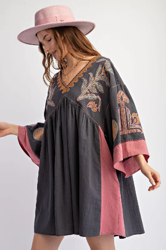 Carefree Moment Embroidered Dress