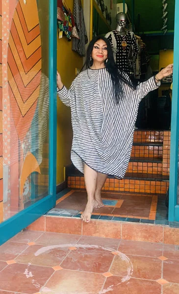 Amina Muslin Kaftan Cowl Dress