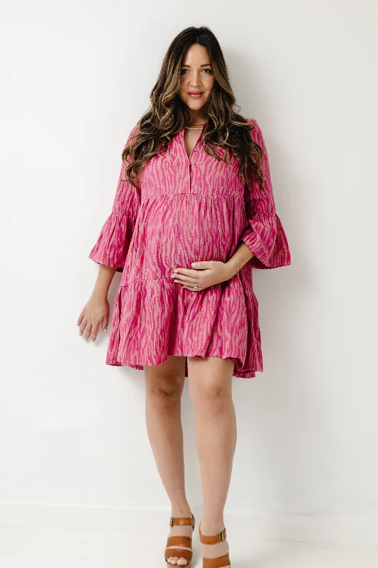 Julia Cotton Dress Raspberry