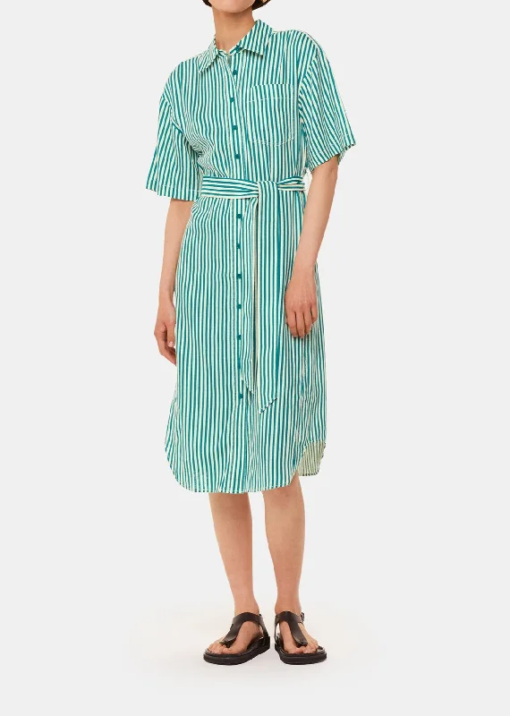 Stripe Linen Blend Dress