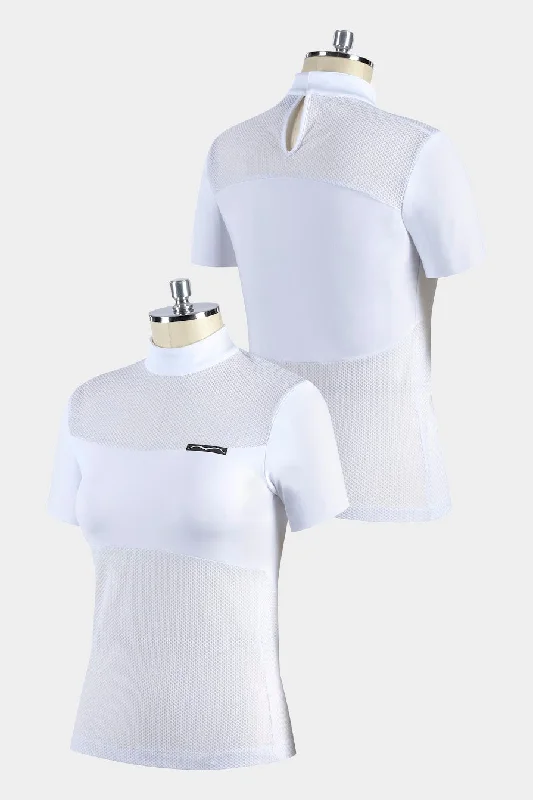 Animo Belmenhorn White Texturised Short Sleeve Competition Shirt Casual Boxy Short Shirt Animo Belmenhorn White Texturised Short Sleeve Competition Shirt Casual Boxy Short Shirt