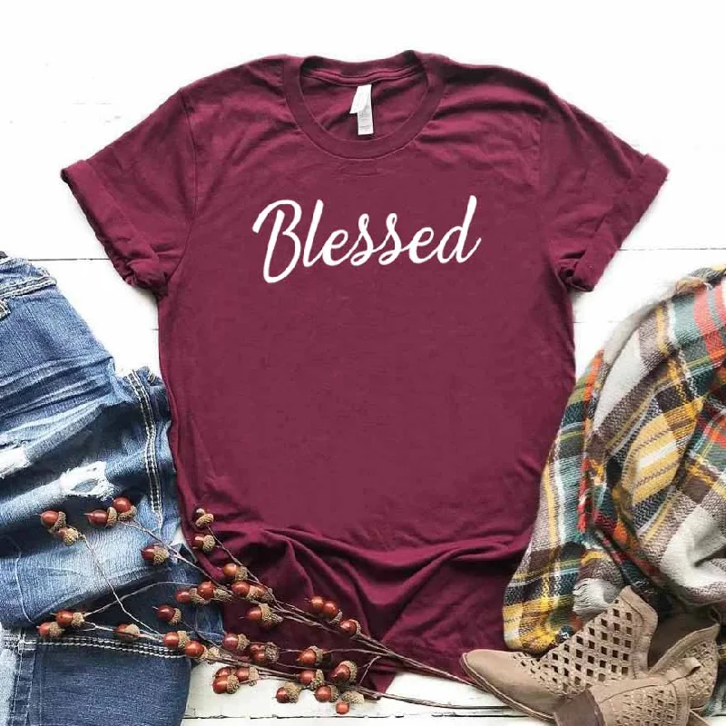 Blessed Letter Print T Shirt Women Short Sleeve O Neck Loose Tshirt 2020 Summer Fashion Women Tee Shirt Tops Chic Embellished Short Sleeve Blessed Letter Print T Shirt Women Short Sleeve O Neck Loose Tshirt 2020 Summer Fashion Women Tee Shirt Tops Chic Embellished Short Sleeve