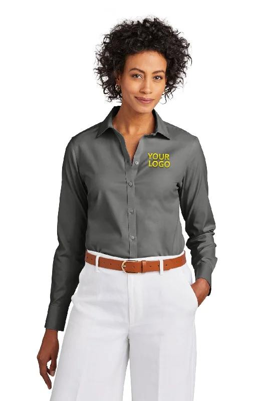 Brooks Brothers Womens Wrinkle-Free Stretch Pinpoint Shirt, Deep Black Stylish Split-Hem Short Shirt Brooks Brothers Womens Wrinkle-Free Stretch Pinpoint Shirt, Deep Black Stylish Split-Hem Short Shirt