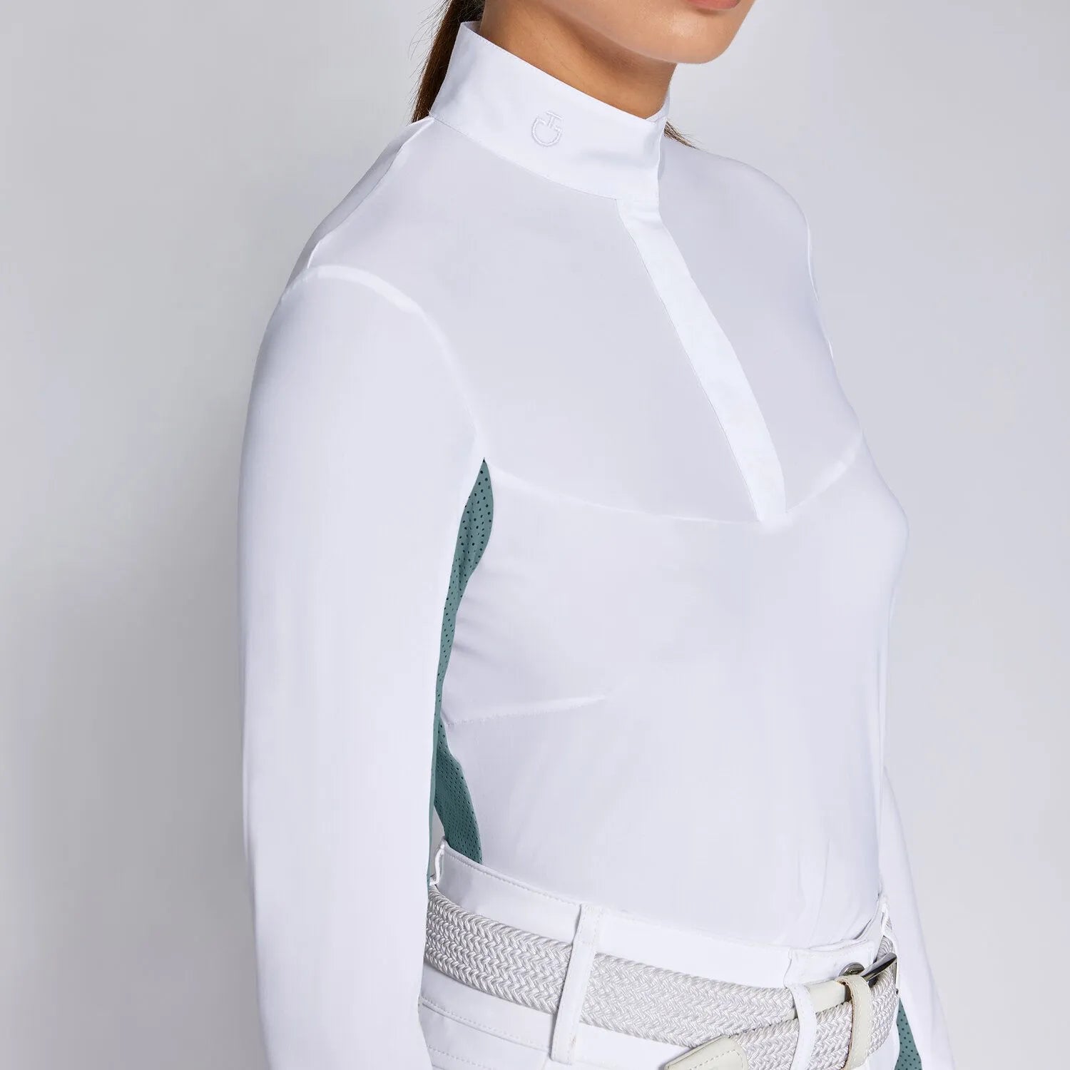 Cavalleria Toscana Jersey w/Perforated inserts Long Sleeve Competition Shirt Comfortable Fit Short Shirt Cavalleria Toscana Jersey w/Perforated inserts Long Sleeve Competition Shirt Comfortable Fit Short Shirt