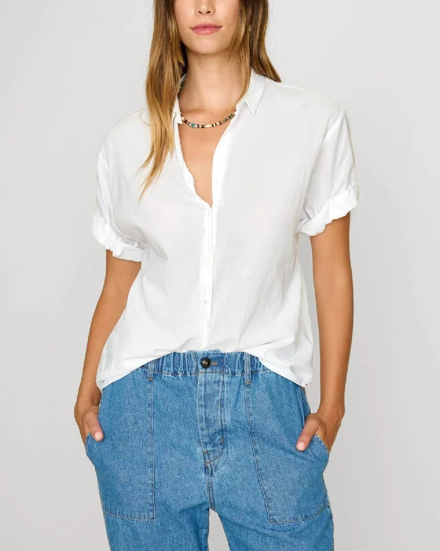 Channing Shirt Elegant Draped Short Sleeve