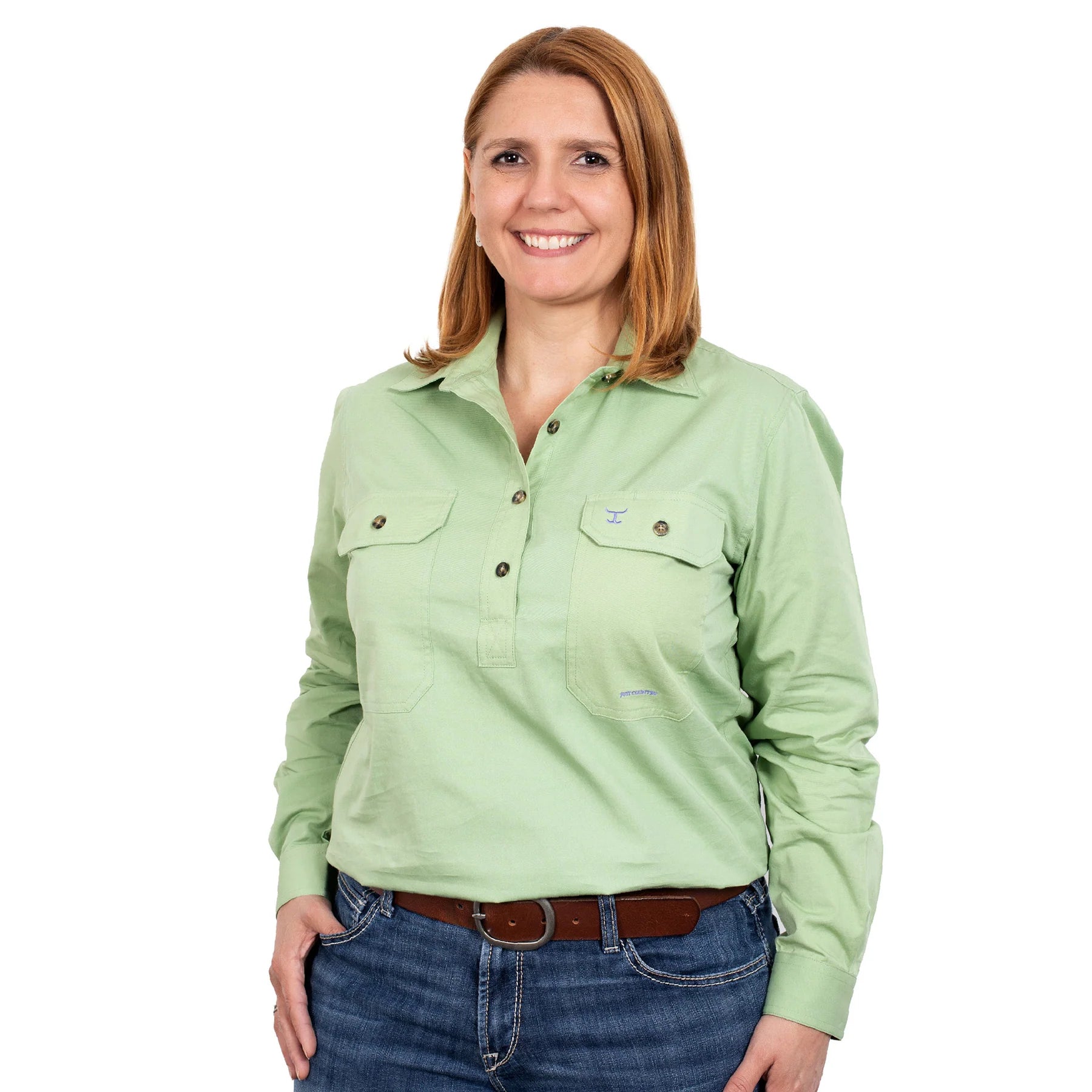 Just Country Wms Jahna Workshirt Elegant Button-Down Short Shirt