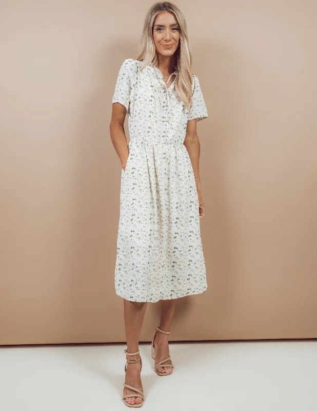 Nolan Midi Dress Fashionable Floral Embroidery Midi Dress