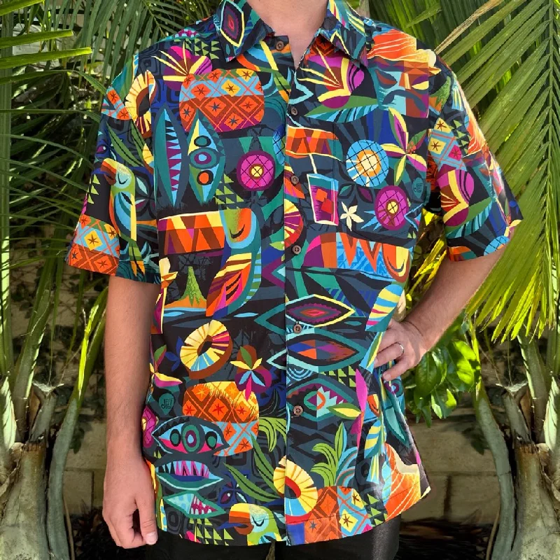 PRE ORDER, 'Toucan Whip' Classic Aloha Button Up-Shirt - Unisex Trendy Short Sleeve Blouse PRE ORDER, 'Toucan Whip' Classic Aloha Button Up-Shirt - Unisex Trendy Short Sleeve Blouse