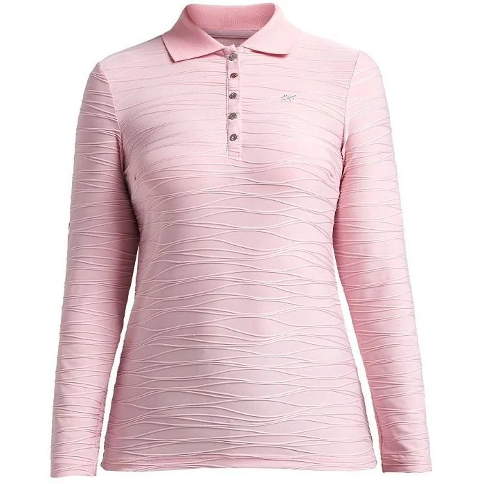 Rohnisch Wave Ladies Golf Polo Shirt 110071 Stylish Pleated Short Sleeve