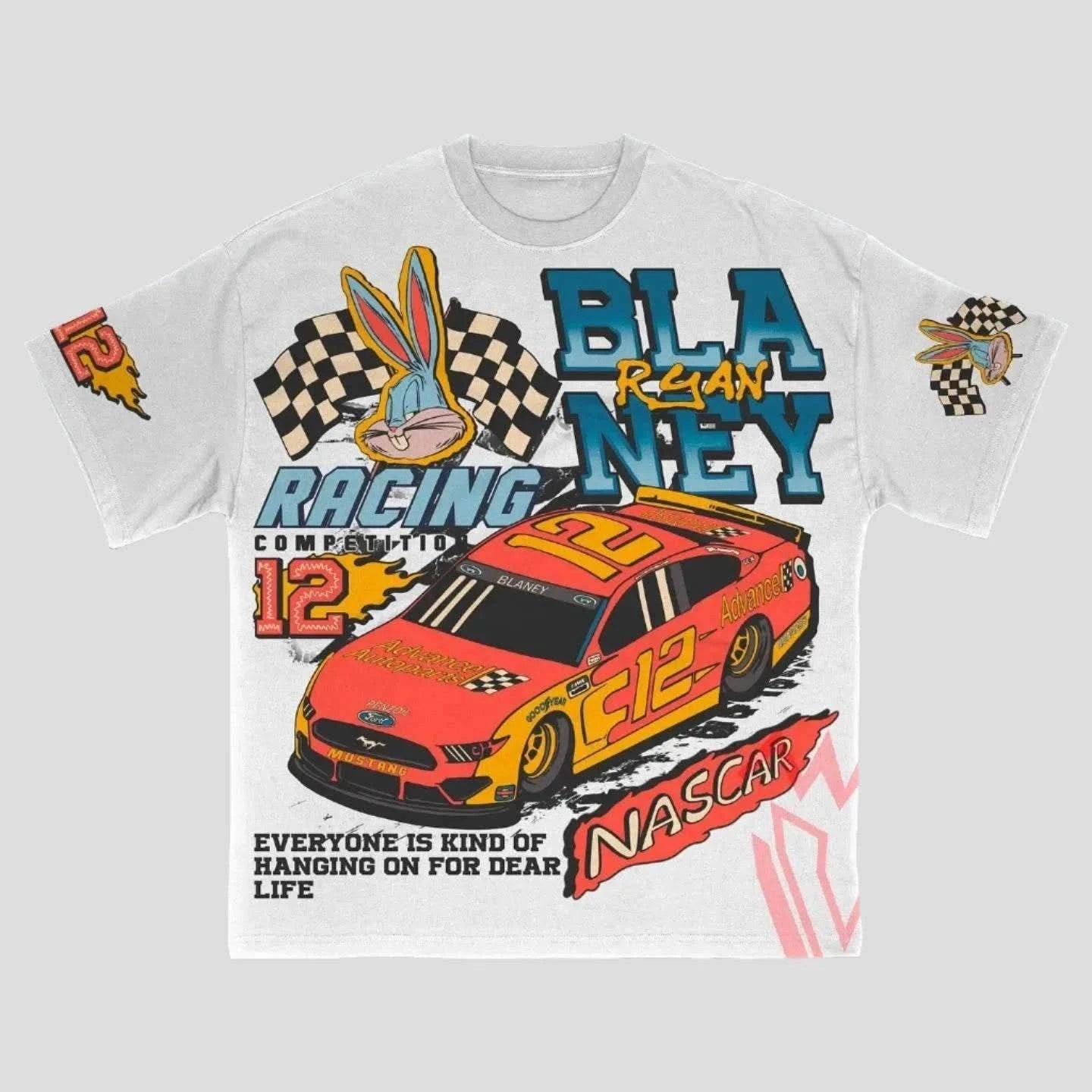 Ryan Blaney 12 Race Car Driver Oversized Cotton T Shirt Fashionable Pleated Short Shirt Ryan Blaney 12 Race Car Driver Oversized Cotton T Shirt Fashionable Pleated Short Shirt