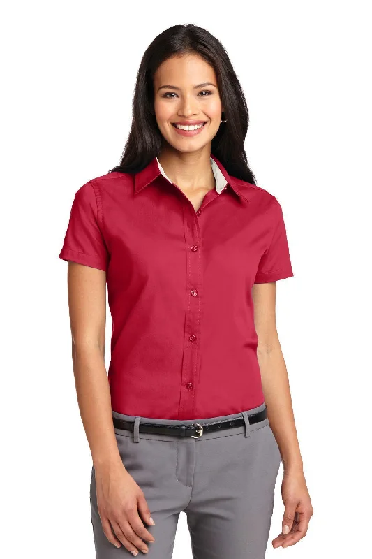 Port Authority Ladies Short Sleeve Easy Care Shirt. L508 Casual Button-Down Short Shirt Port Authority Ladies Short Sleeve Easy Care Shirt. L508 Casual Button-Down Short Shirt