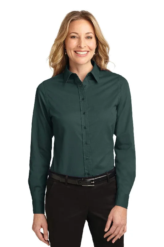 Port Authority Ladies Long Sleeve Easy Care Shirt. L608 Chic Embellished Short Sleeve Port Authority Ladies Long Sleeve Easy Care Shirt. L608 Chic Embellished Short Sleeve