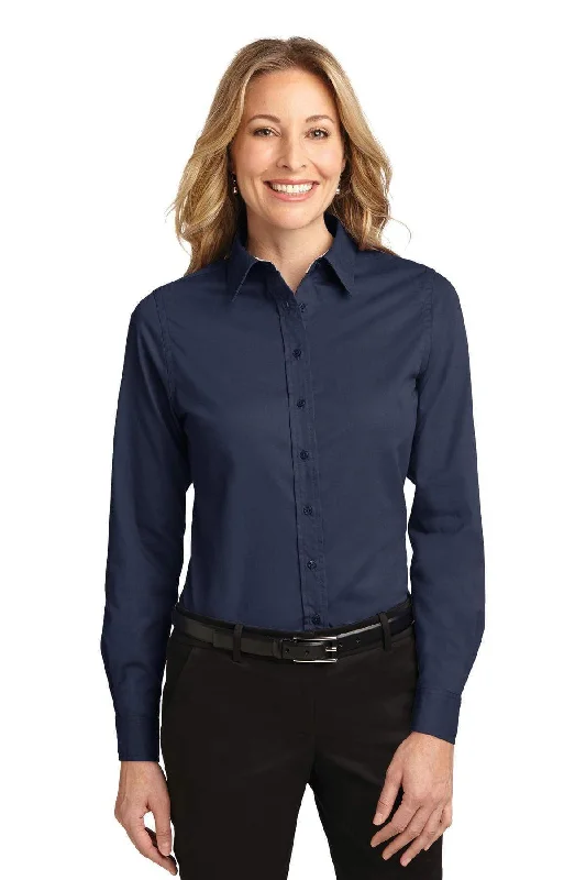 Port Authority Ladies Long Sleeve Easy Care Shirt. L608 Casual Oversized Short Shirt Port Authority Ladies Long Sleeve Easy Care Shirt. L608 Casual Oversized Short Shirt