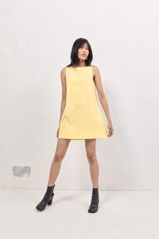 Tulli Mini Dress Lemon Cozy A-Line Mini Dress