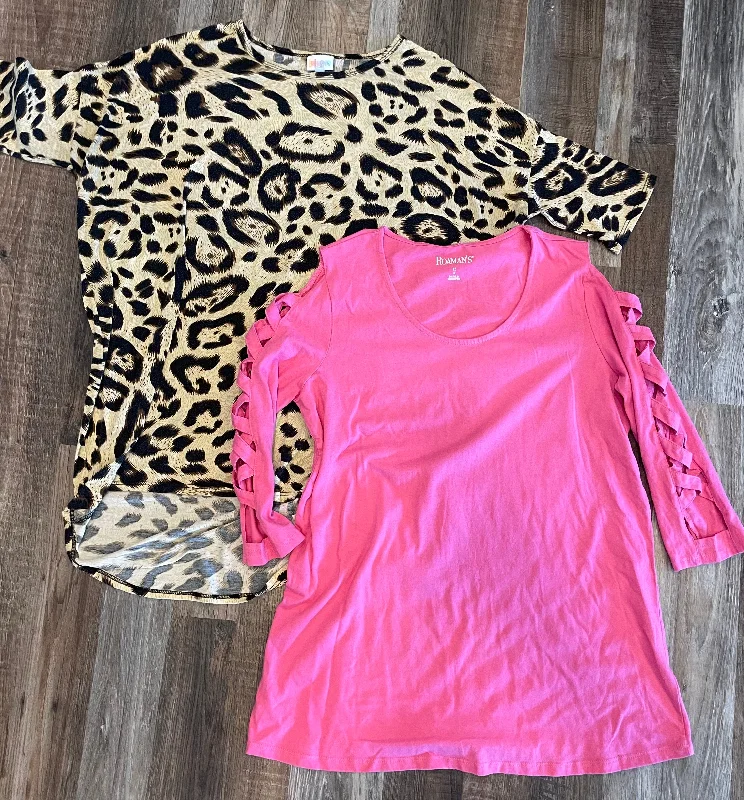 Lot of 2- LuLaRoe Leopard & Roaman’s Pink casual shirt- womens XL Comfortable Short Sleeve Tee Lot of 2- LuLaRoe Leopard & Roaman’s Pink casual shirt- womens XL Comfortable Short Sleeve Tee