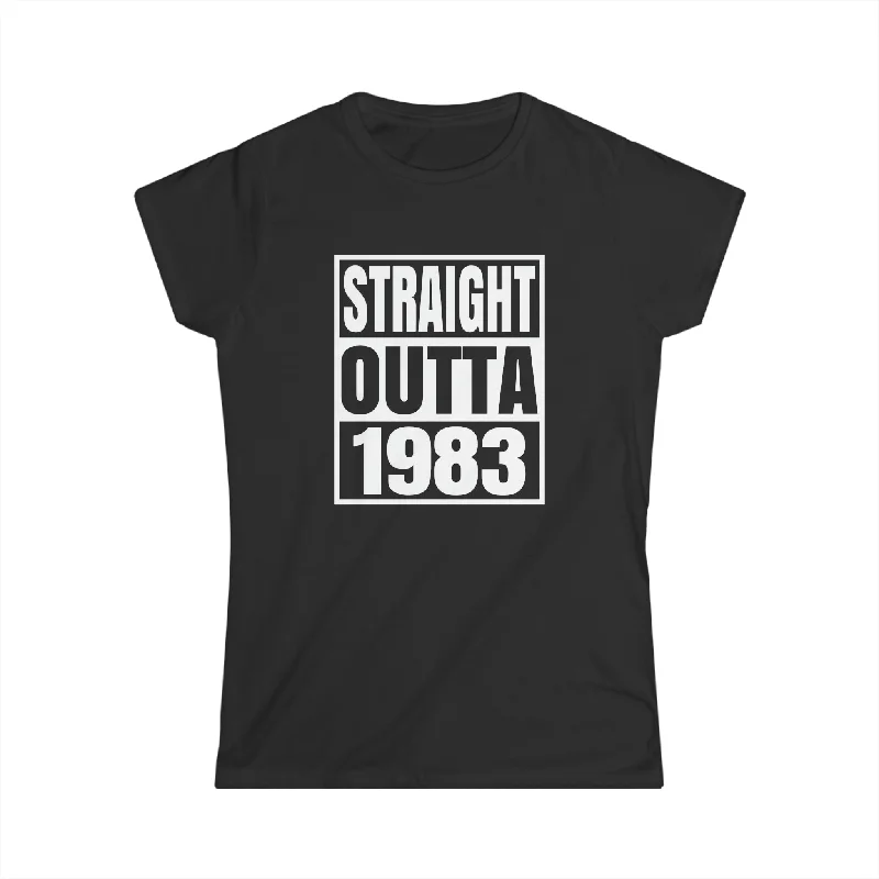 Vintage 1983 T Shirts for Women Retro Funny 1983 Birthday Womens Shirt Cozy Loose Fit Short Sleeve Vintage 1983 T Shirts for Women Retro Funny 1983 Birthday Womens Shirt Cozy Loose Fit Short Sleeve