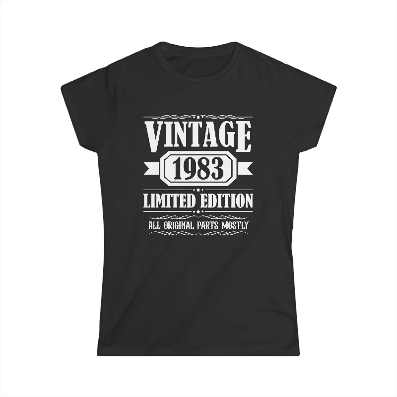 Vintage 1983 TShirt Women Limited Edition BDay 1983 Birthday Womens T Shirts Classic Basic Short Shirt Vintage 1983 TShirt Women Limited Edition BDay 1983 Birthday Womens T Shirts Classic Basic Short Shirt