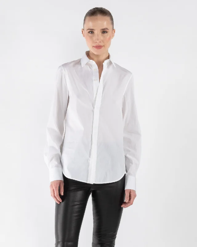 Classic Shirt Elegant Silk Short Shirt