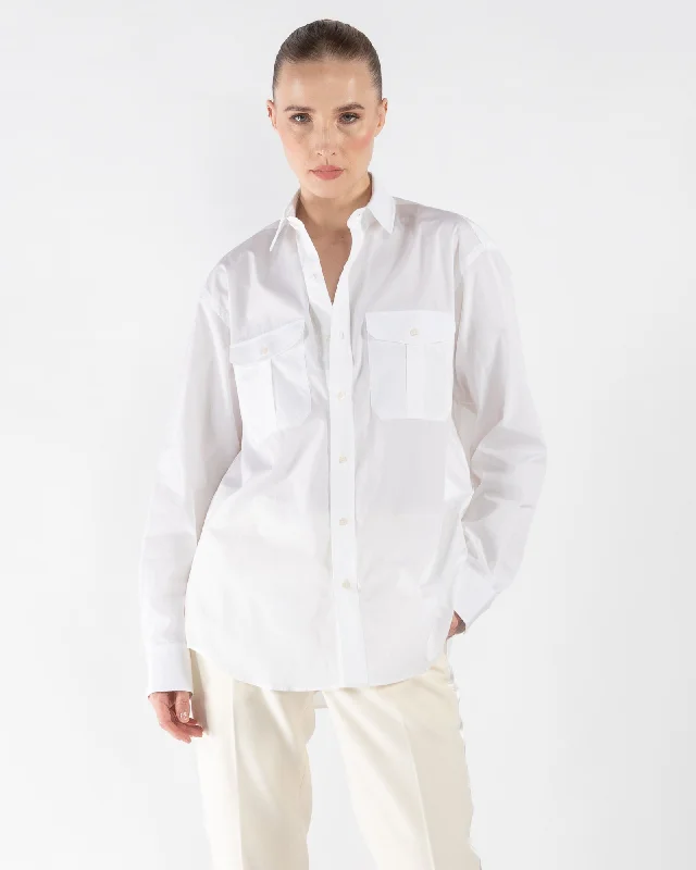 Oversized Shirt Casual Button-Down Short Shirt