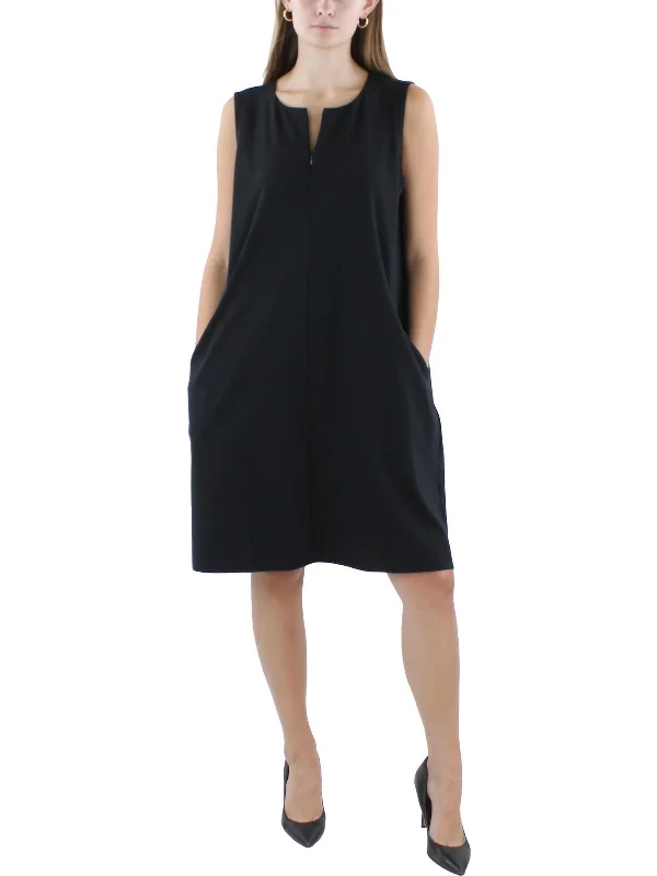 Womens Organic Cotton Midi Dress Trendy Flared Sleeve Midi Dress