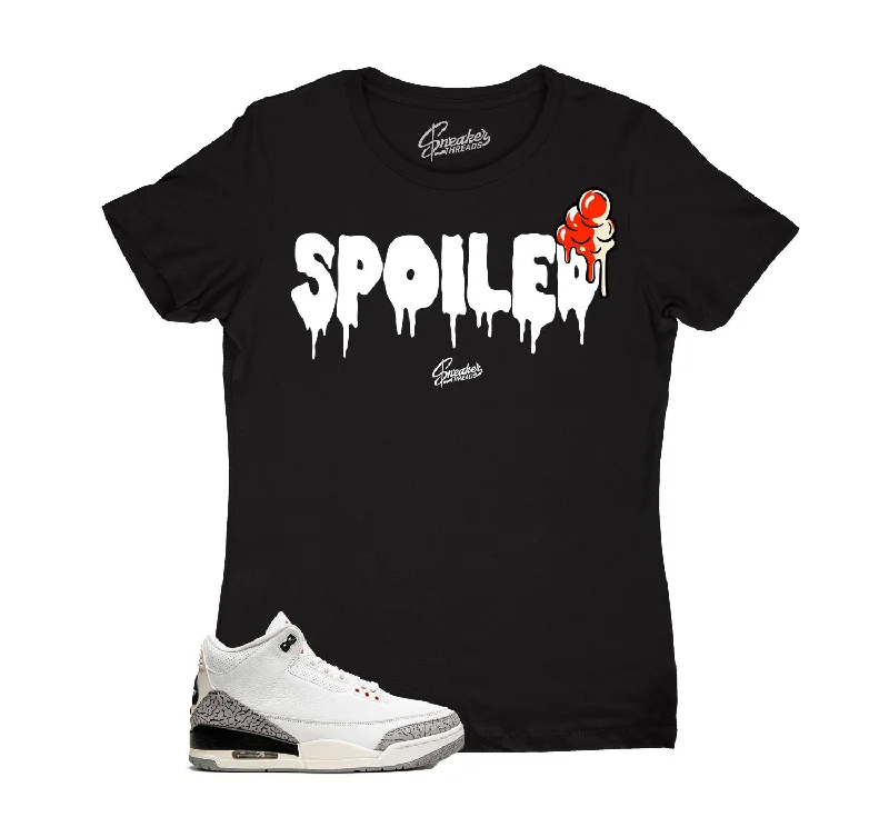 Womens - Reimagined White Cement 3 Spoiled Shirt Fashionable Button-Front Short Sleeve Womens - Reimagined White Cement 3 Spoiled Shirt Fashionable Button-Front Short Sleeve