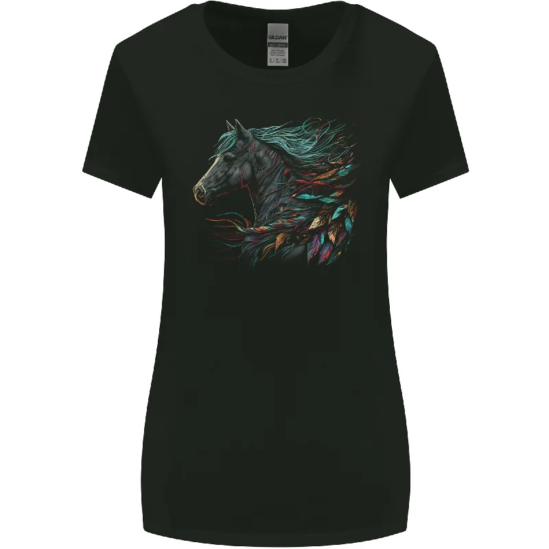 A Fantasy Horse With Feathers Pegasus Womens Wider Cut T-Shirt Houndstooth Herringbone Solid A Fantasy Horse With Feathers Pegasus Womens Wider Cut T-Shirt Houndstooth Herringbone Solid