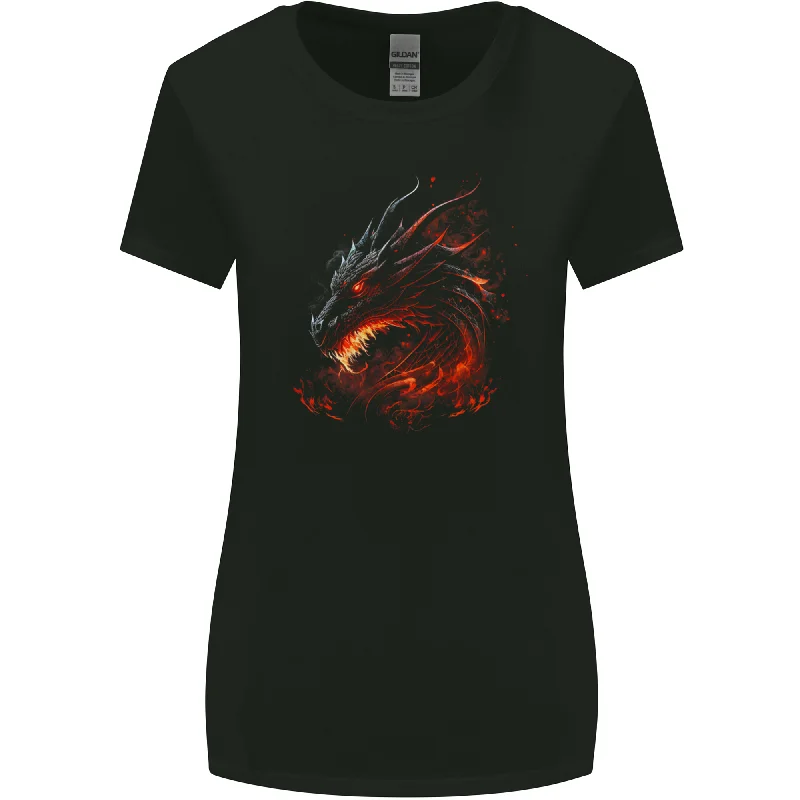 A Fierce Dragon Fantasy Art Womens Wider Cut T-Shirt Terry Blend Velvet Blend Canvas Blend A Fierce Dragon Fantasy Art Womens Wider Cut T-Shirt Terry Blend Velvet Blend Canvas Blend