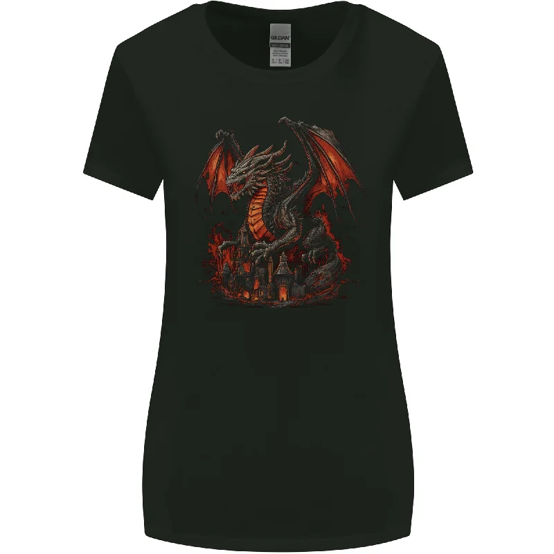 A Fierce Fantasy Dragon Womens Wider Cut T-Shirt Welt Pockets Slit Pockets Flap Pockets A Fierce Fantasy Dragon Womens Wider Cut T-Shirt Welt Pockets Slit Pockets Flap Pockets