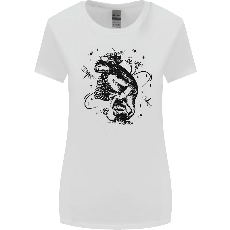 A Frog on a Mushroom Womens Wider Cut T-Shirt Chenille Blend Fleece Blend Nylon Blend A Frog on a Mushroom Womens Wider Cut T-Shirt Chenille Blend Fleece Blend Nylon Blend