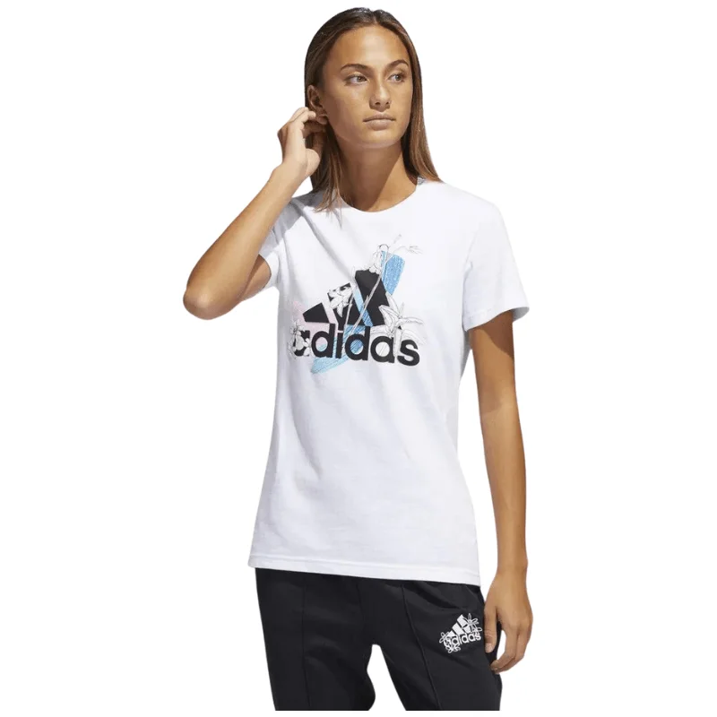 Adidas Nini GFX Women's Tee Notch Collar Peter Pan Collar Cowl Neck