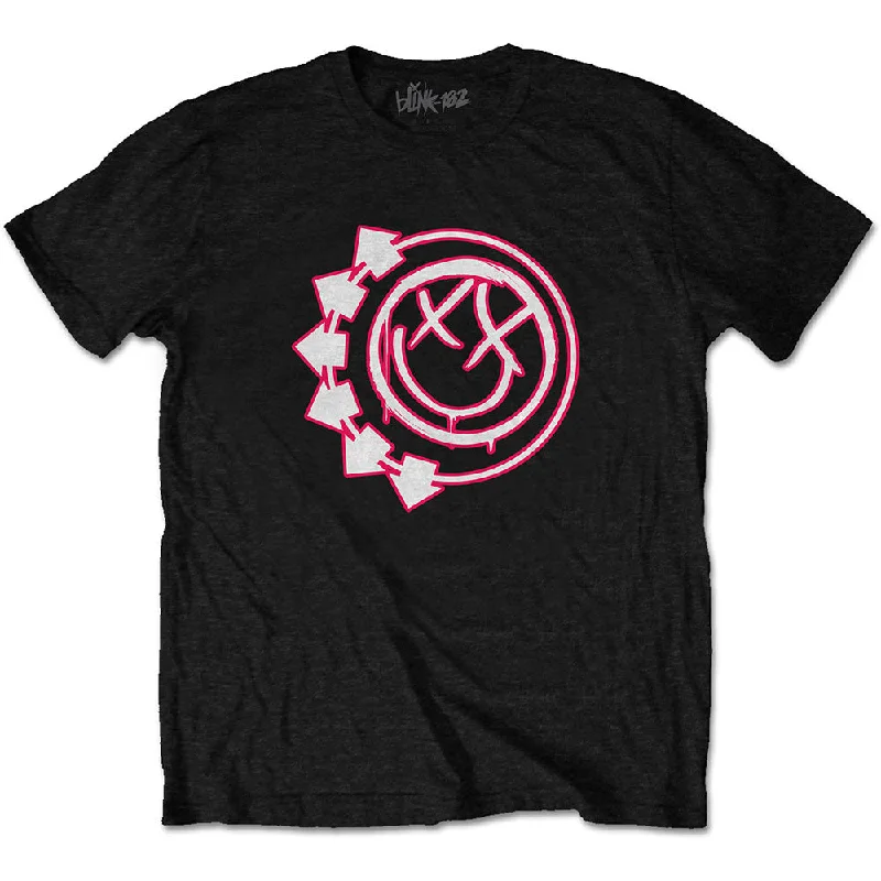 Blink-182 | Official Band T-Shirt | Six Arrow Smile Thin T-Shirt Open Front Quick Dry