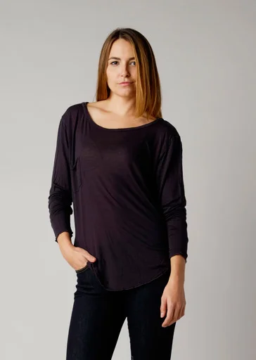 Brooklyn Denim Co. Oversized Long Sleeve Tee Rayon Fabric Velvet Fabric Corduroy Fabric