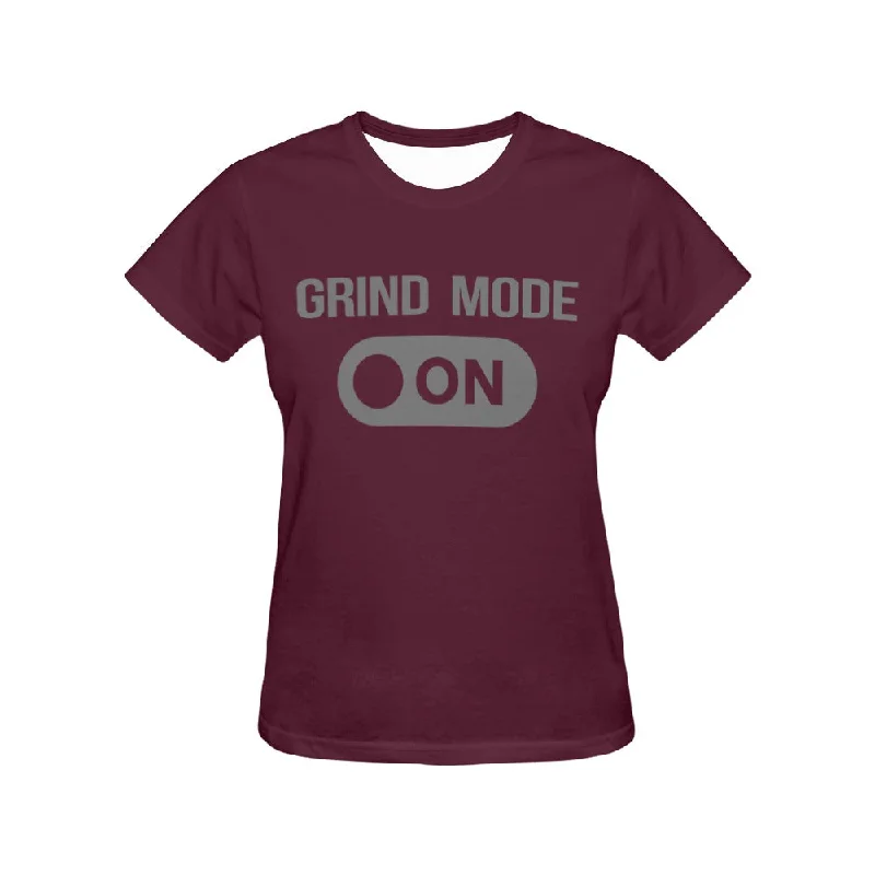 Grind Mode All Over Print T-Shirt for Women Casual Formal Business