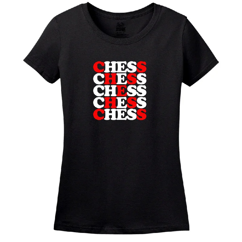 Chess Design - Women's Tee Striped Floral Plaid