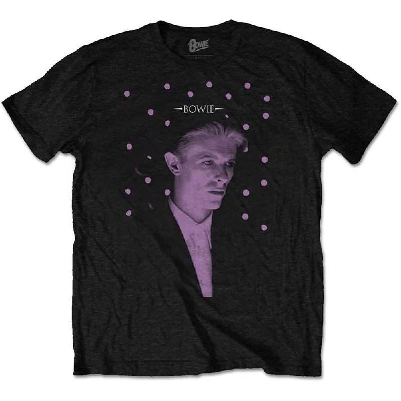 David Bowie | Official Band T-Shirt | Dots Satin Fabric Silk Fabric Chiffon Fabric