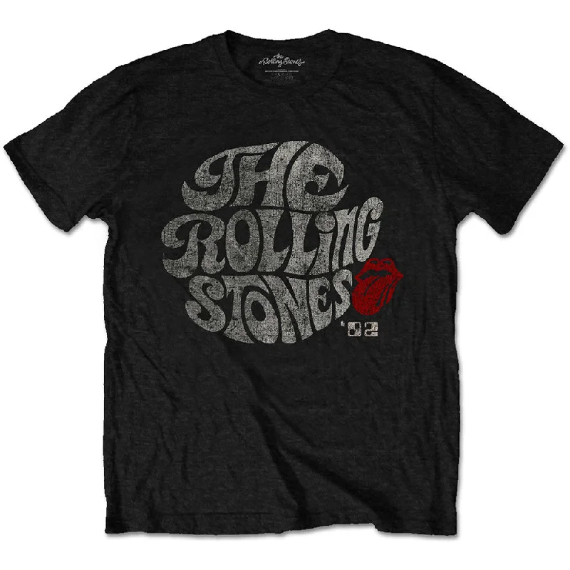 The Rolling Stones Unisex Eco-T-Shirt: Swirl Logo '82 Chenille Blend Fleece Blend Nylon Blend