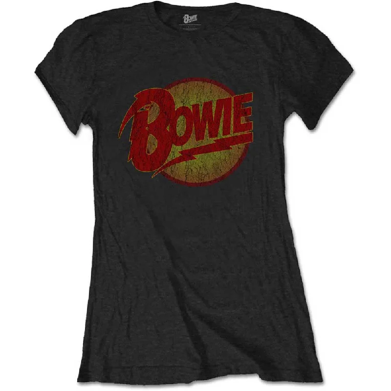 David Bowie Ladies T-Shirt: Diamond Dogs Vintage Handmade Hand-knitted Hand-woven