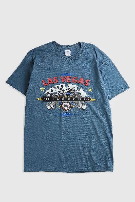 Deadstock Las Vegas Bike Fest Tee - L Silk Blend Satin Velvet