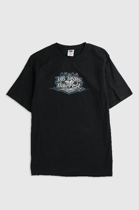 Deadstock Las Vegas Bike Fest Tee - S Zippered Front Buttoned Front Snap Front