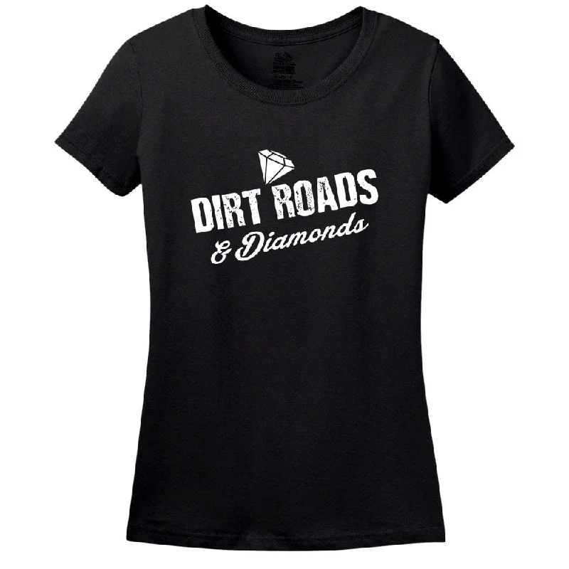 Dirt Roads And Diamonds - Women's Tee Rayon Fabric Velvet Fabric Corduroy Fabric