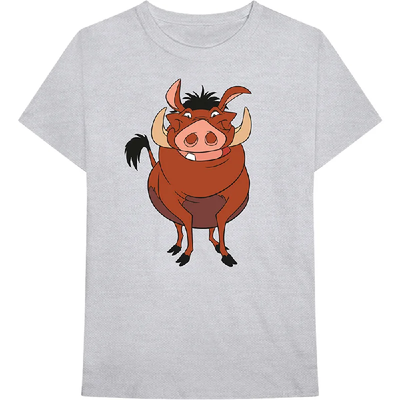 Disney | Official Band T-Shirt | Lion King - Pumbaa Pose Real Fur Shearling Chenille Disney | Official Band T-Shirt | Lion King - Pumbaa Pose Real Fur Shearling Chenille