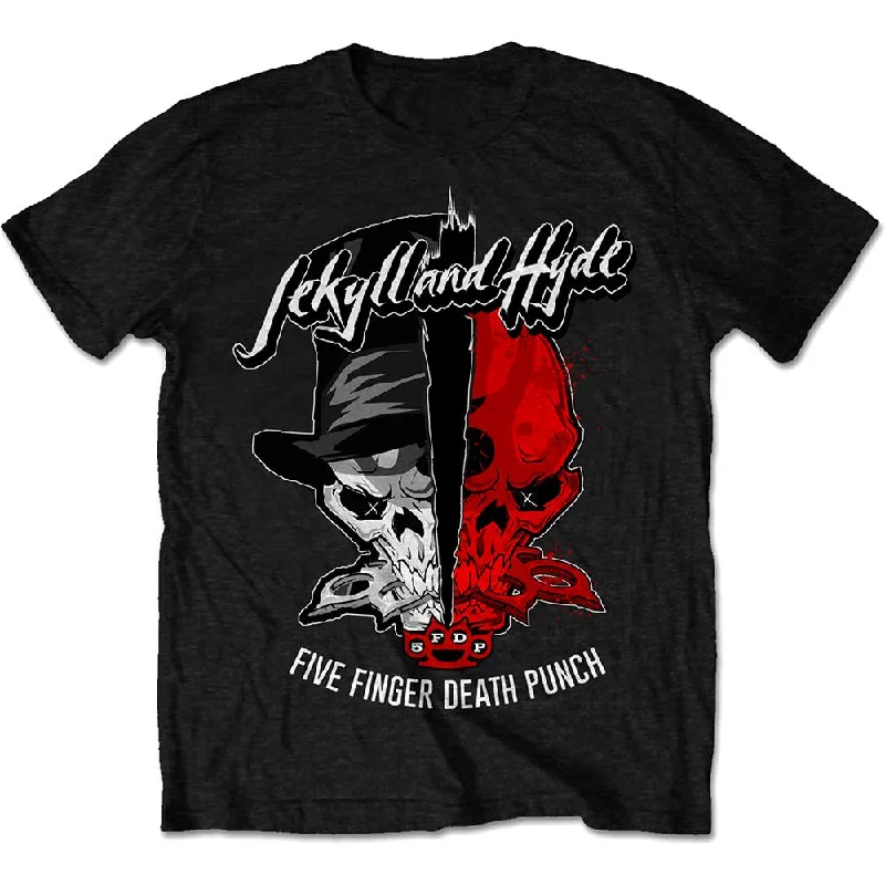 Five Finger Death Punch | Official Band T-Shirt | Jekyll & Hyde Striped Floral Plaid Five Finger Death Punch | Official Band T-Shirt | Jekyll & Hyde Striped Floral Plaid