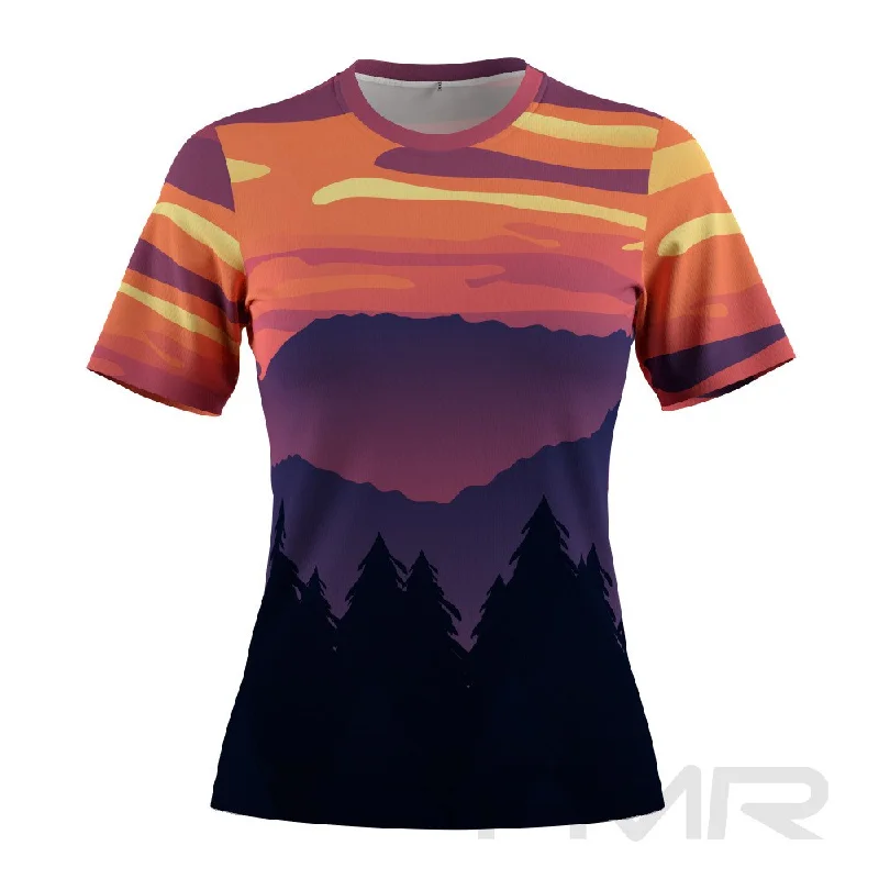 FMR Women's Sunset  Performance Short Sleeve T-Shirt Fleece Fabric Down Fabric Feather Fabric