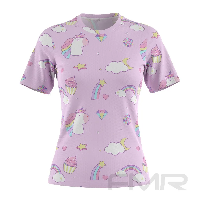 FMR Women's Unicorn Short Sleeve T-Shirt Elasticated Padded Insulated