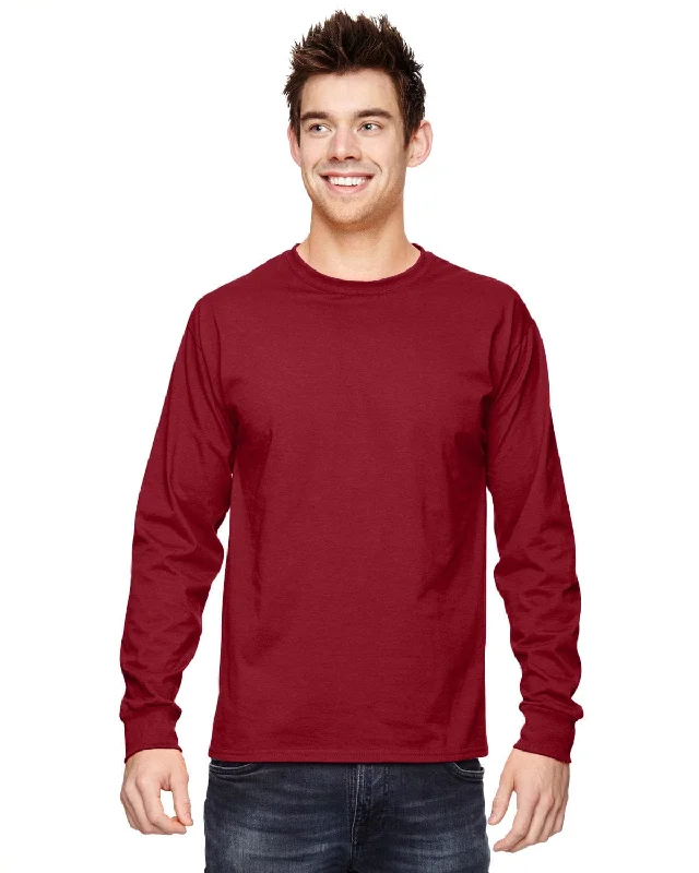Fruit of the Loom Lightweight Long Sleeve T-Shirt | Crimson Cotton Fabric Linen Fabric Terry Fabric Fruit of the Loom Lightweight Long Sleeve T-Shirt | Crimson Cotton Fabric Linen Fabric Terry Fabric