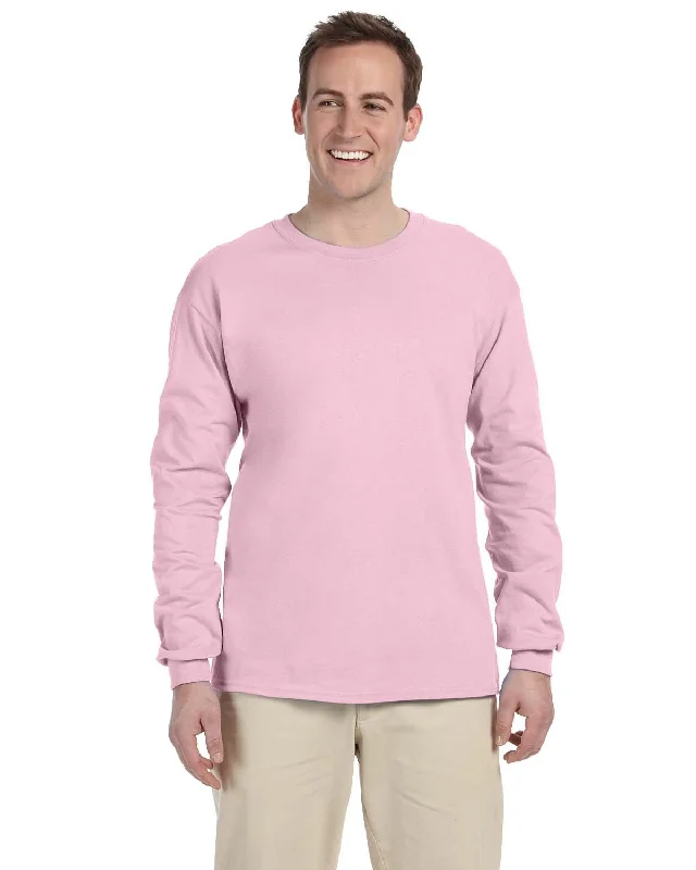 Gildan Ultra Cotton Heavyweight Long Sleeve T-Shirt | Light Pink Notch Collar Peter Pan Collar Cowl Neck Gildan Ultra Cotton Heavyweight Long Sleeve T-Shirt | Light Pink Notch Collar Peter Pan Collar Cowl Neck