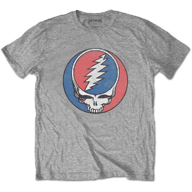 Grateful Dead | Official Band T-Shirt | Steal Your Face Classic Chenille Blend Fleece Blend Nylon Blend