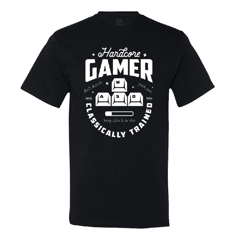 Hardcore.. Classically Trained Gamer - T-Shirt Chenille Brocade Lace